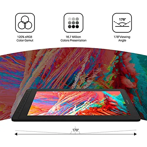 2021 HUION KAMVAS 16 Blue Graphics Drawing Tablet and Huion ST300 Adjustable Drawing Tablet Stand