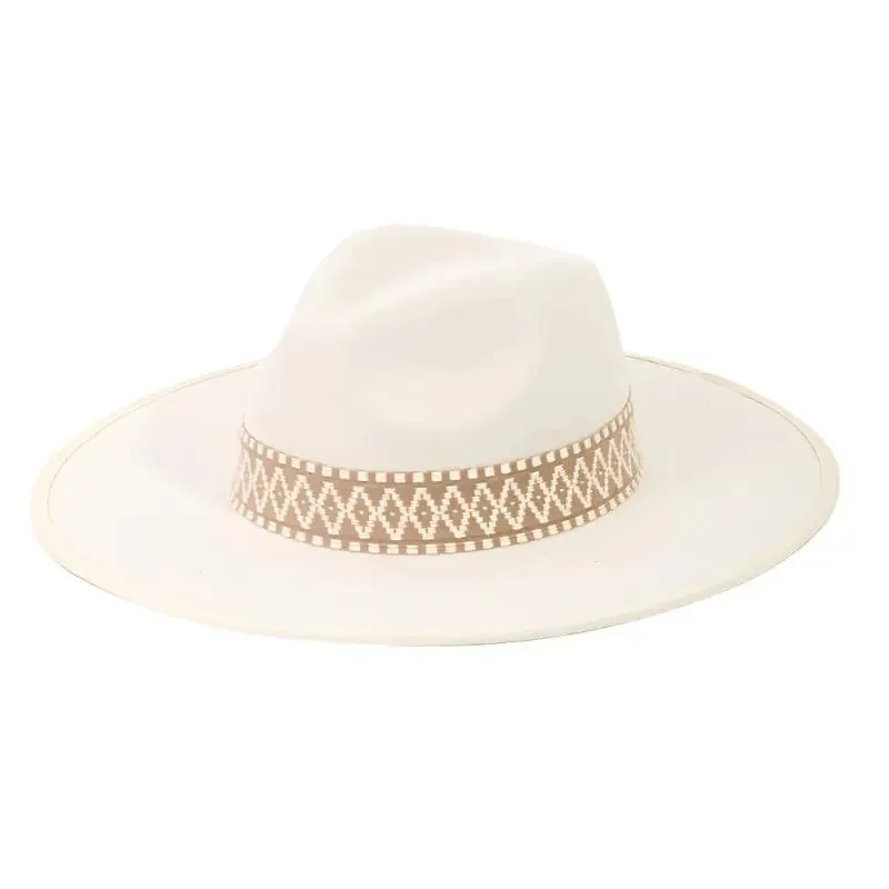 Boho Braided Band Fedora Hat