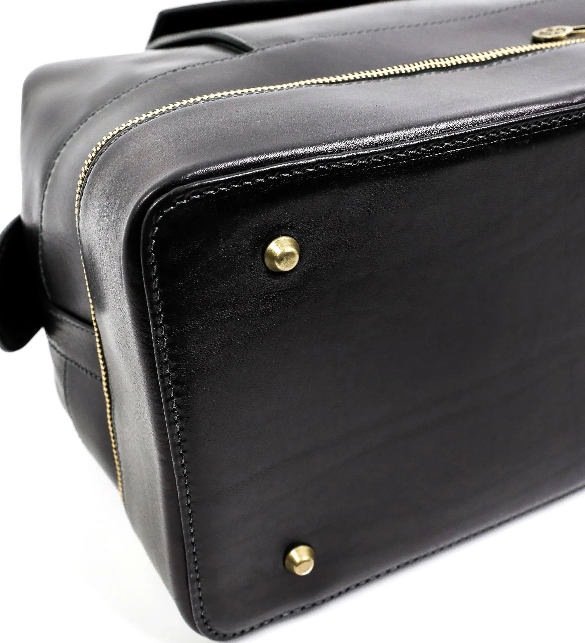 Brown Full Grain Italian Leather Doctor Bag, Medical Bag, Leather Handbag - Doctor Faustus
