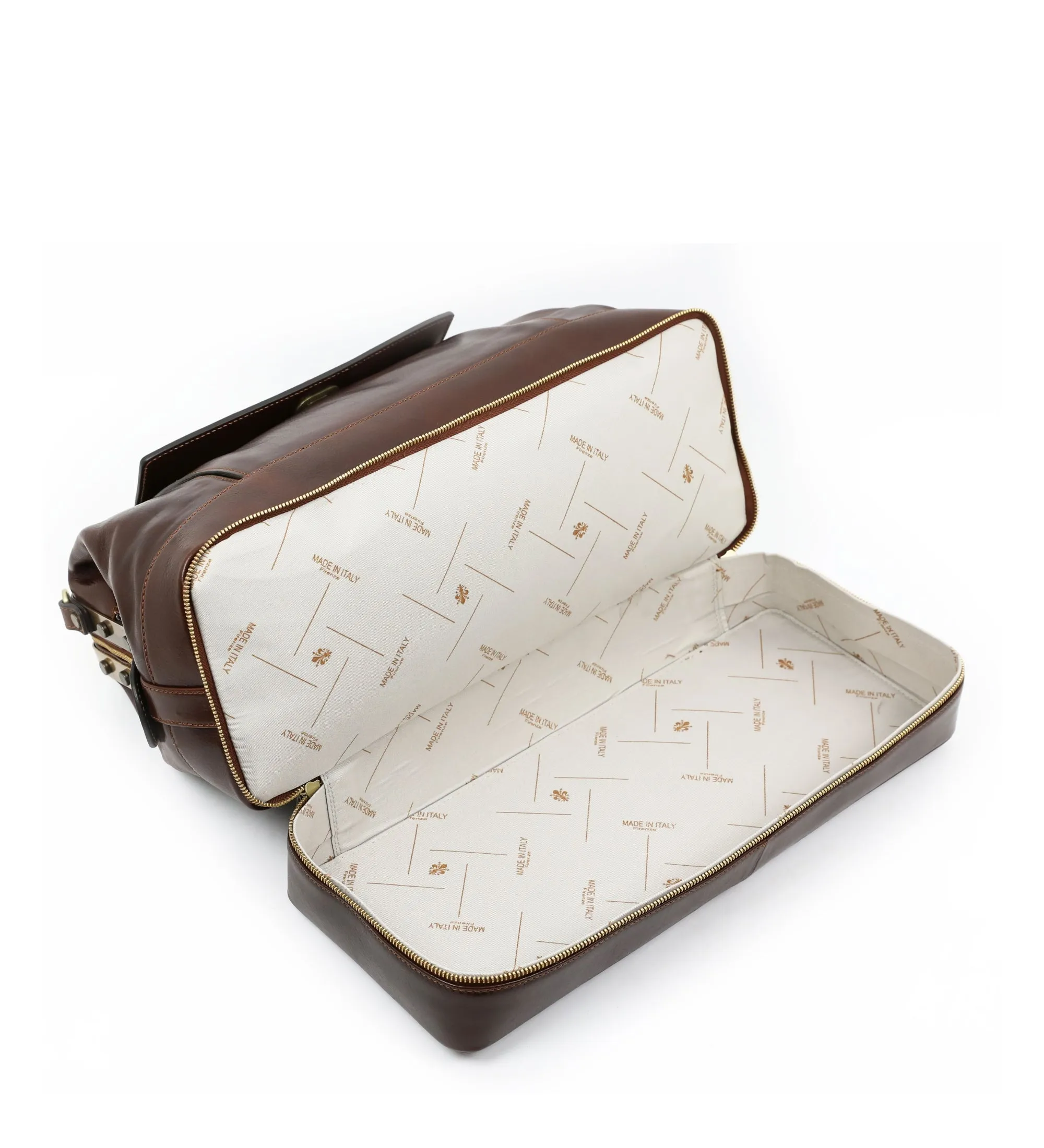 Brown Full Grain Italian Leather Doctor Bag, Medical Bag, Leather Handbag - Doctor Faustus