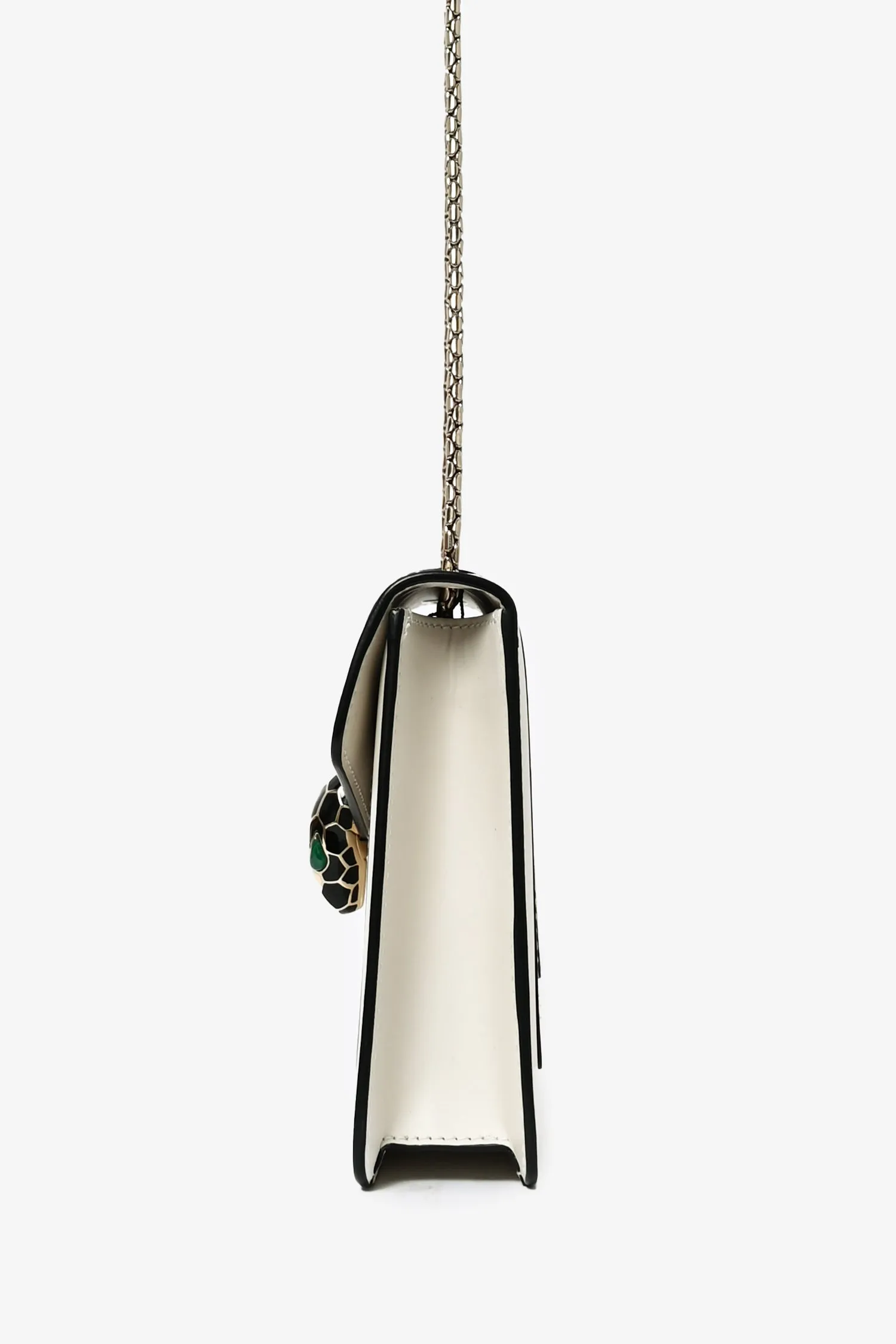Bvlgari White Leather 'Forever Serpenti Crossbody Bag