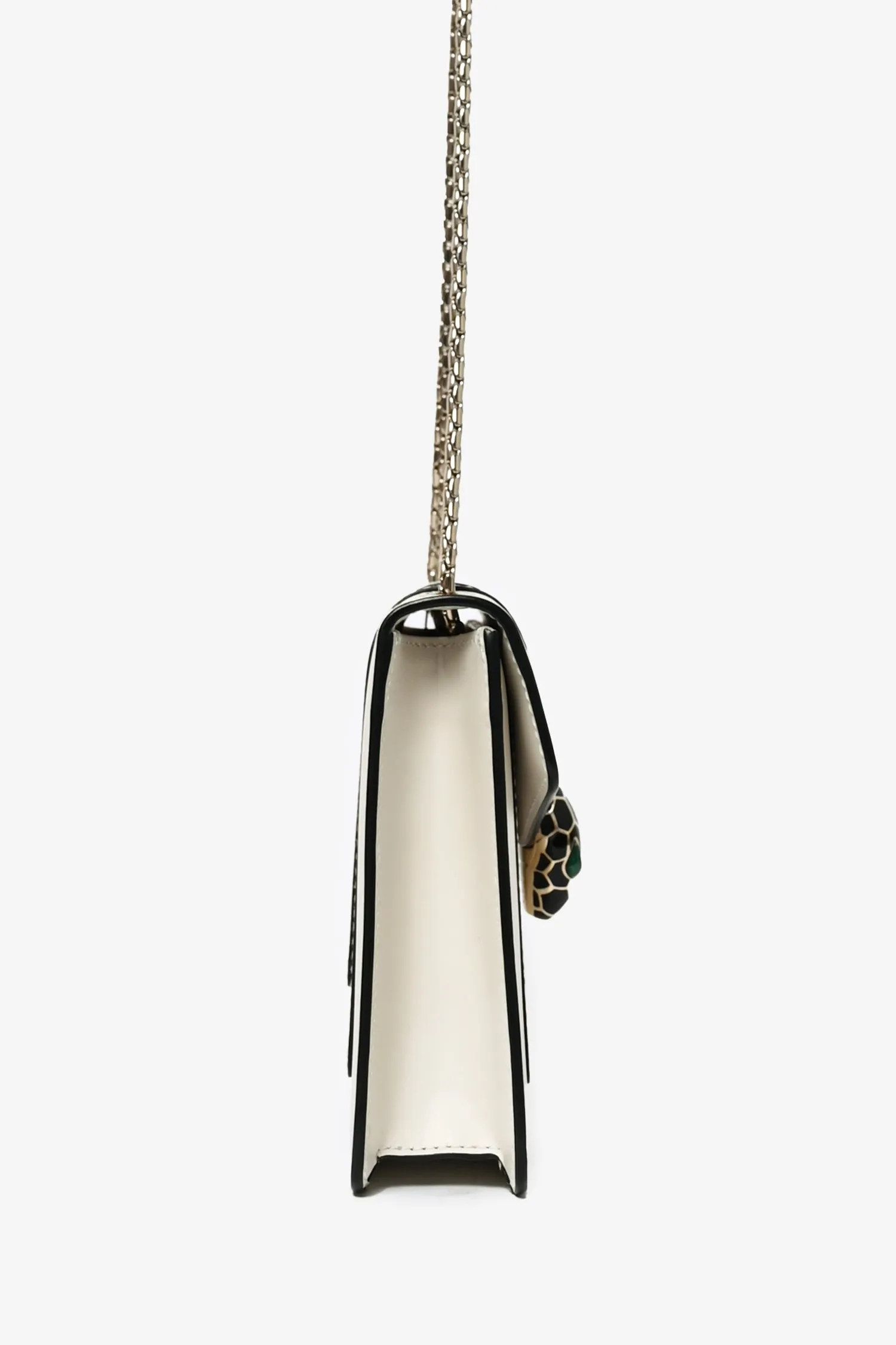 Bvlgari White Leather 'Forever Serpenti Crossbody Bag
