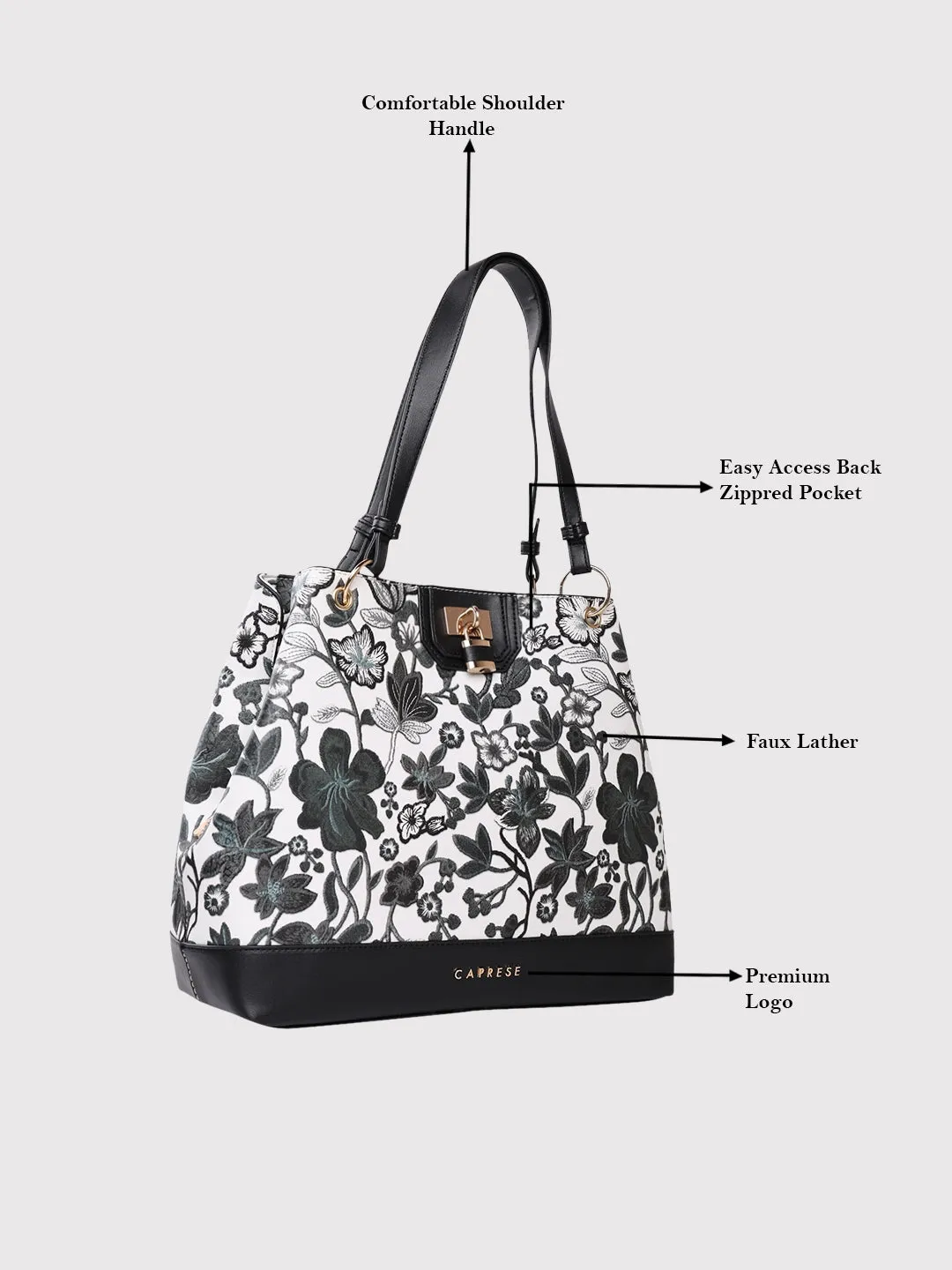 Caprese Wren Satchel Large Grey