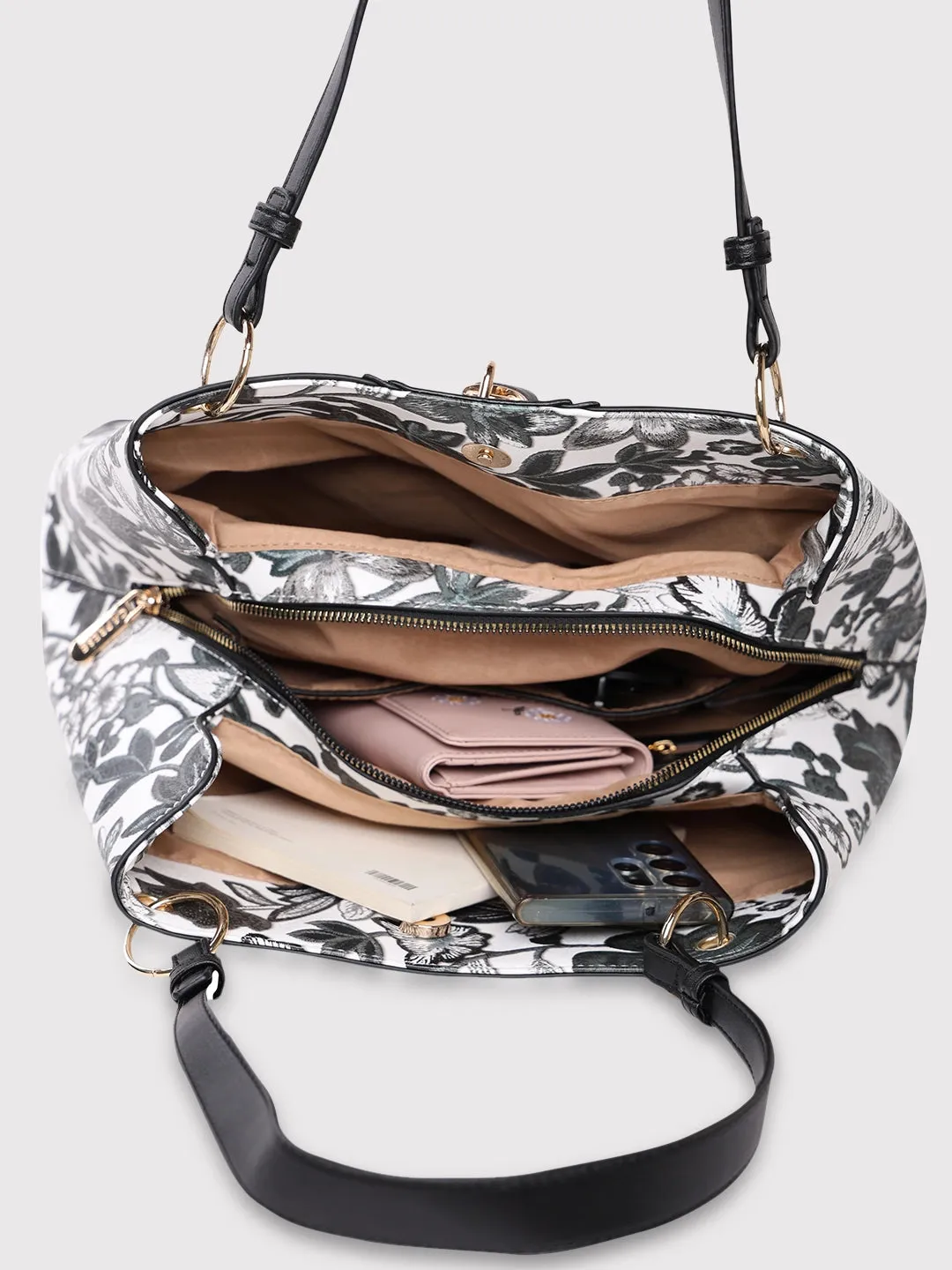 Caprese Wren Satchel Large Grey