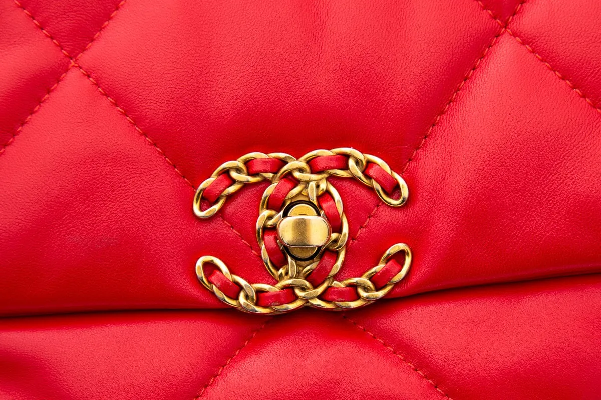 Chanel 19 Red Leather 2022 Handbag