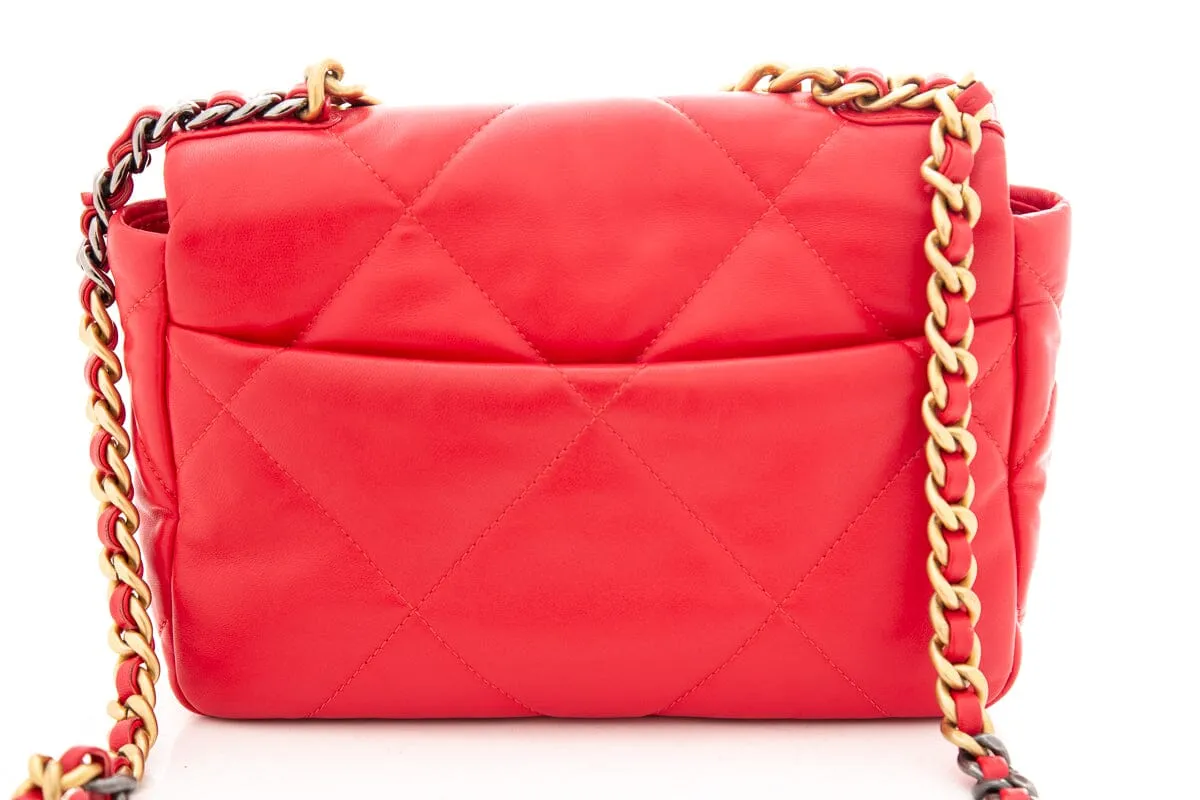 Chanel 19 Red Leather 2022 Handbag