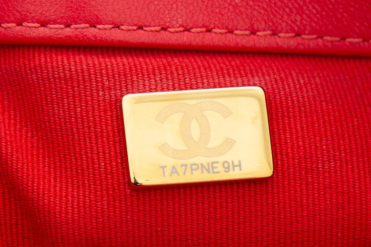 Chanel 19 Red Leather 2022 Handbag