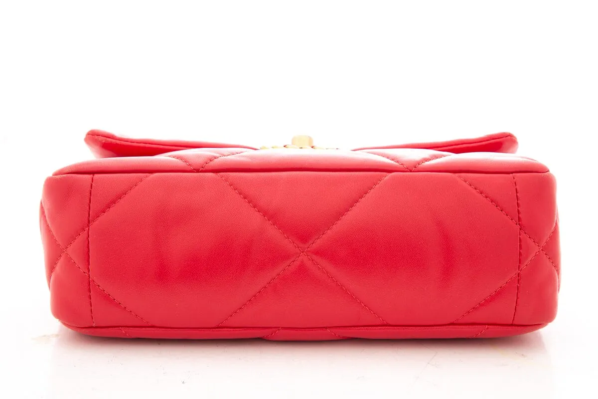 Chanel 19 Red Leather 2022 Handbag