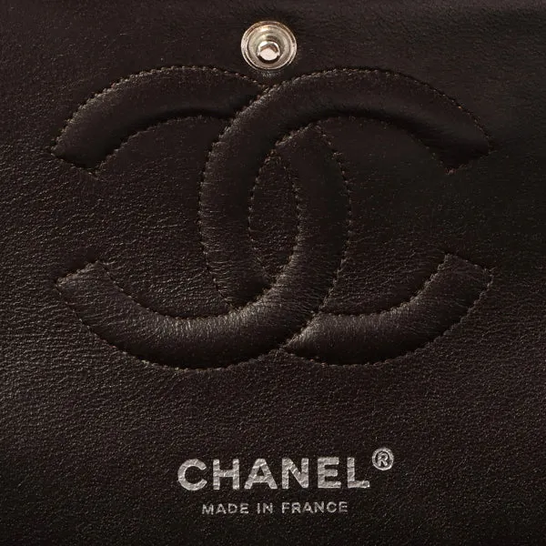 Chanel Around 2006 Made Caviar Skin Classic Flap Chain Bag 25Cm Dark Brown
