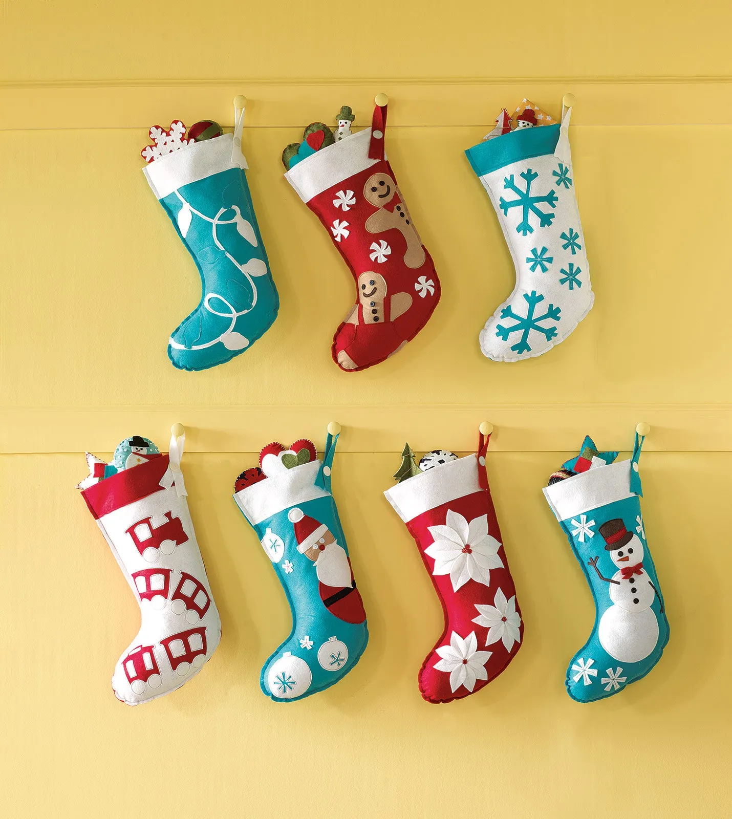 Christmas Lights Felt Stocking 20"x12"