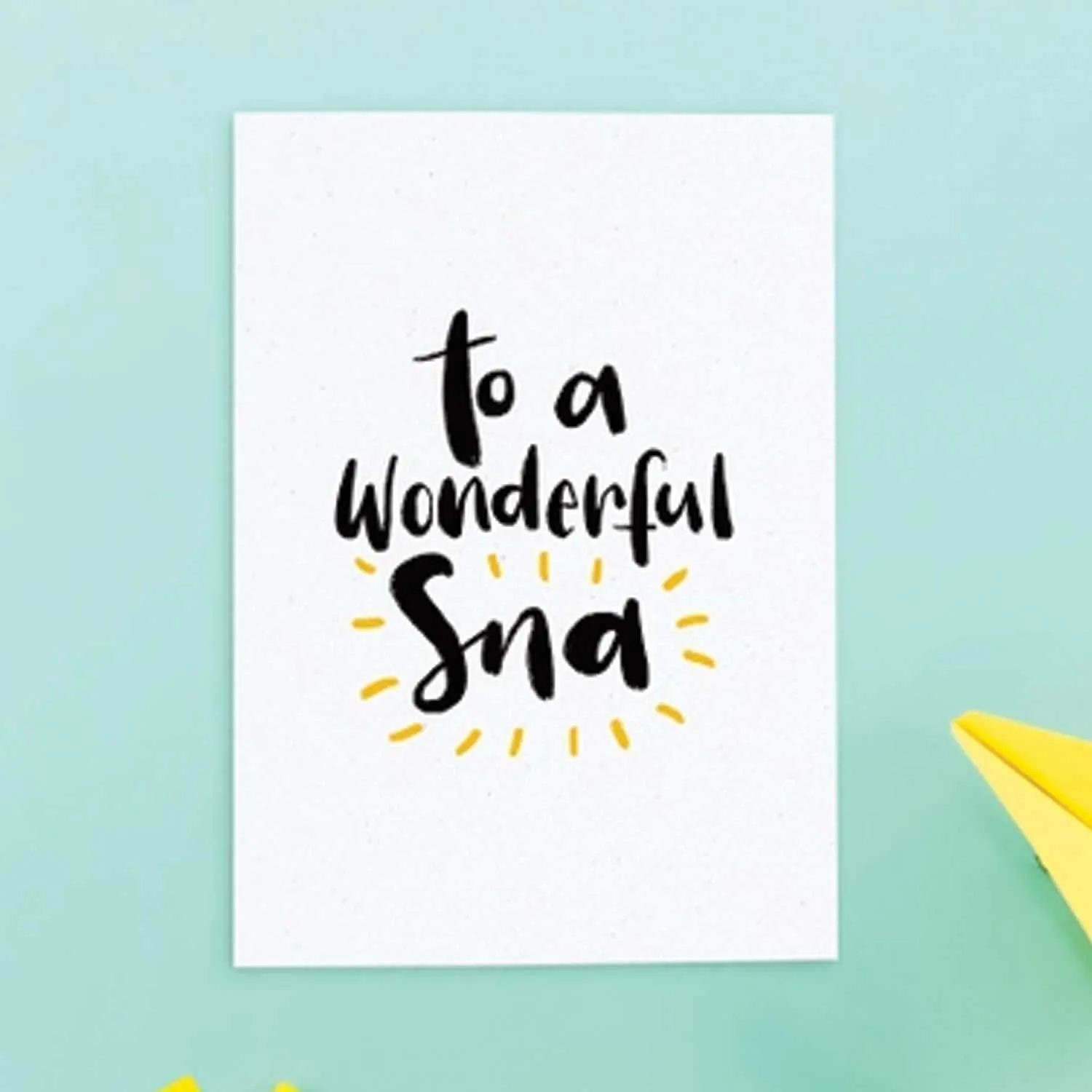 eco friendly greeting card  - To a Wonderful SNA