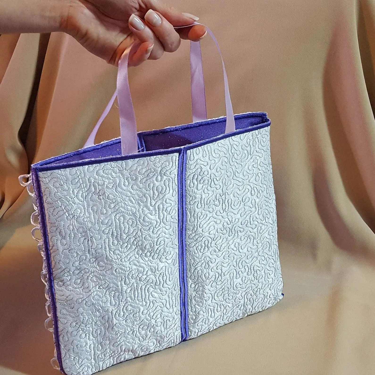 Faberge Inspired Rose Skinny Tote