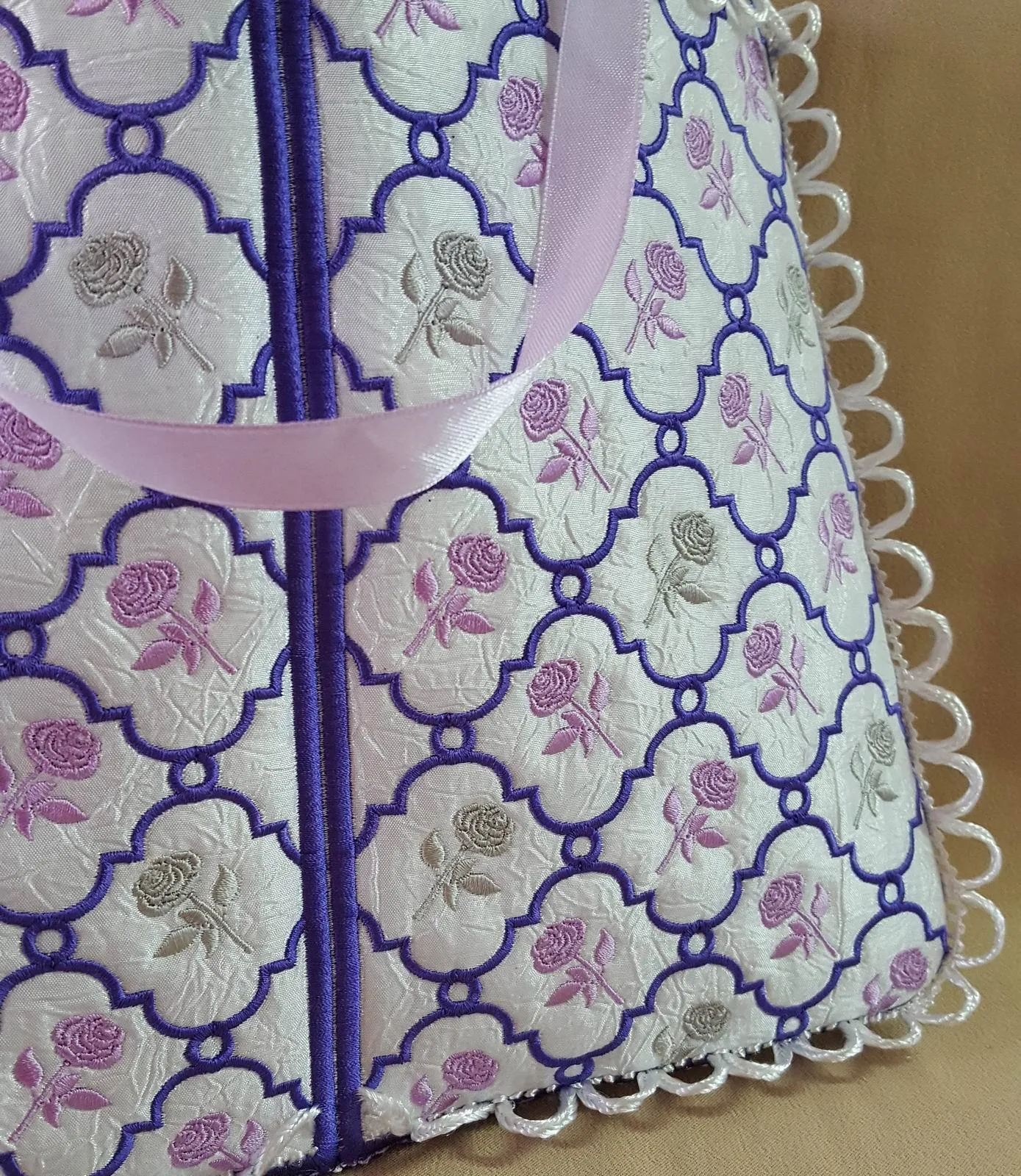 Faberge Inspired Rose Skinny Tote