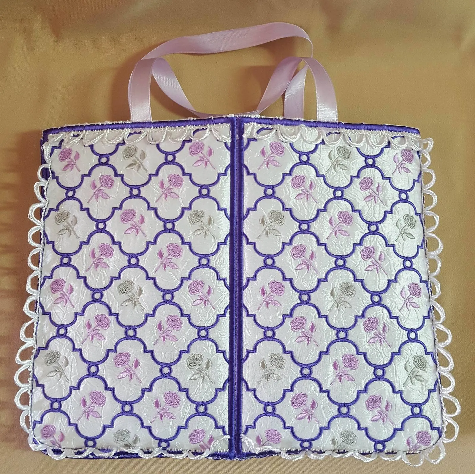 Faberge Inspired Rose Skinny Tote