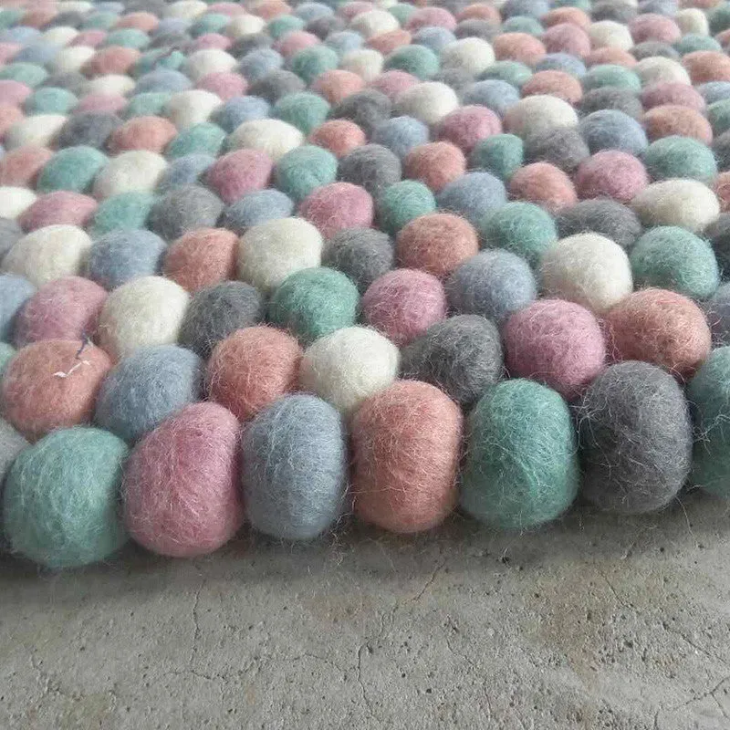 Fairy Floss Felt Ball Rug