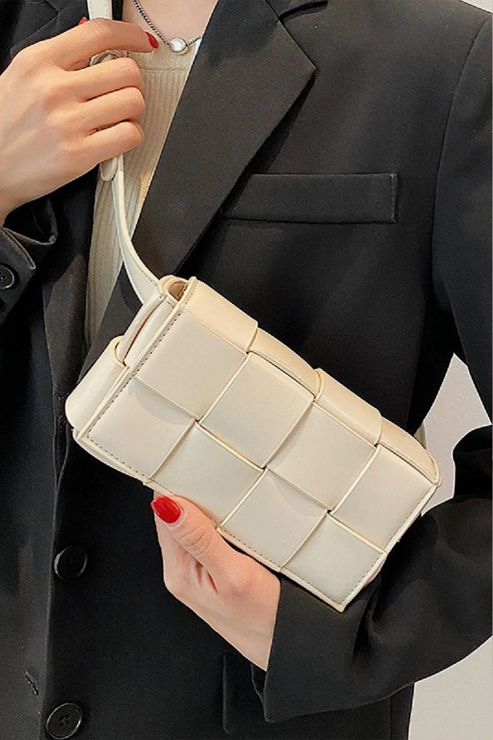 Faux Leather Crossbody Bag