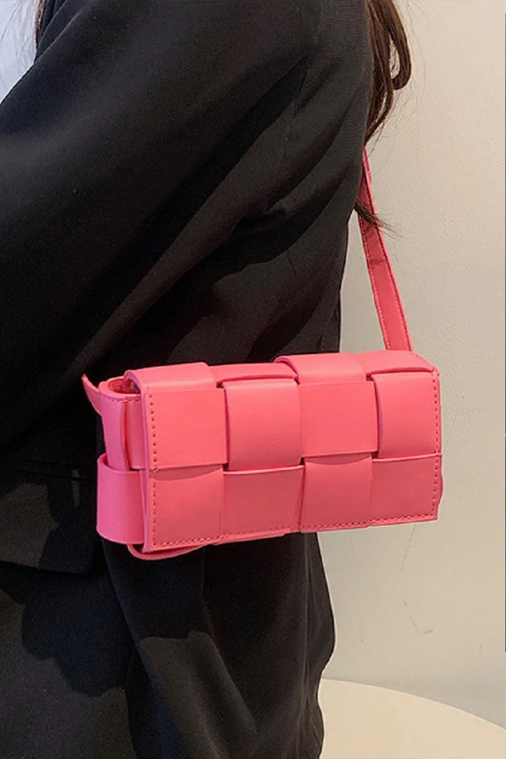 Faux Leather Crossbody Bag