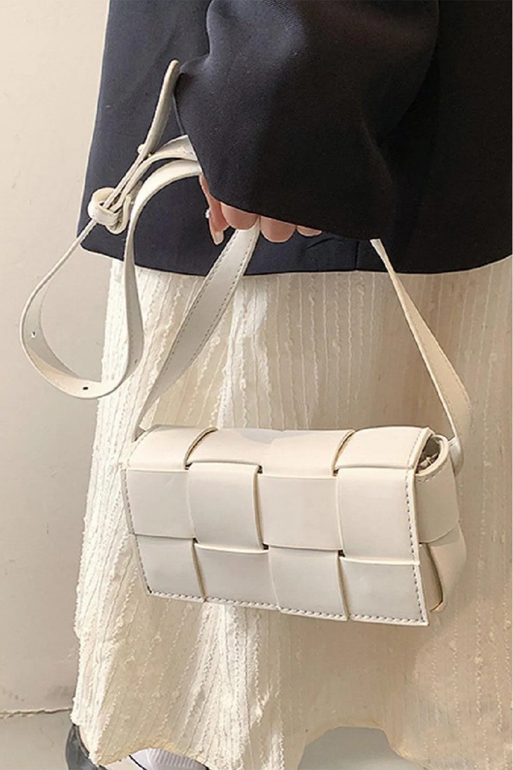 Faux Leather Crossbody Bag