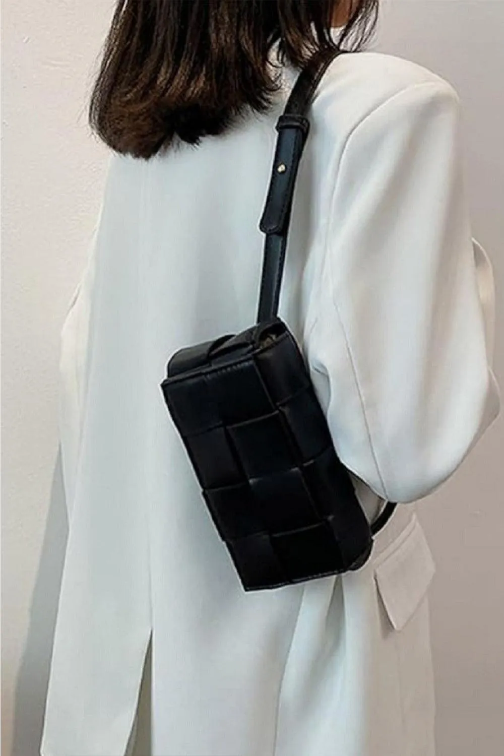 Faux Leather Crossbody Bag