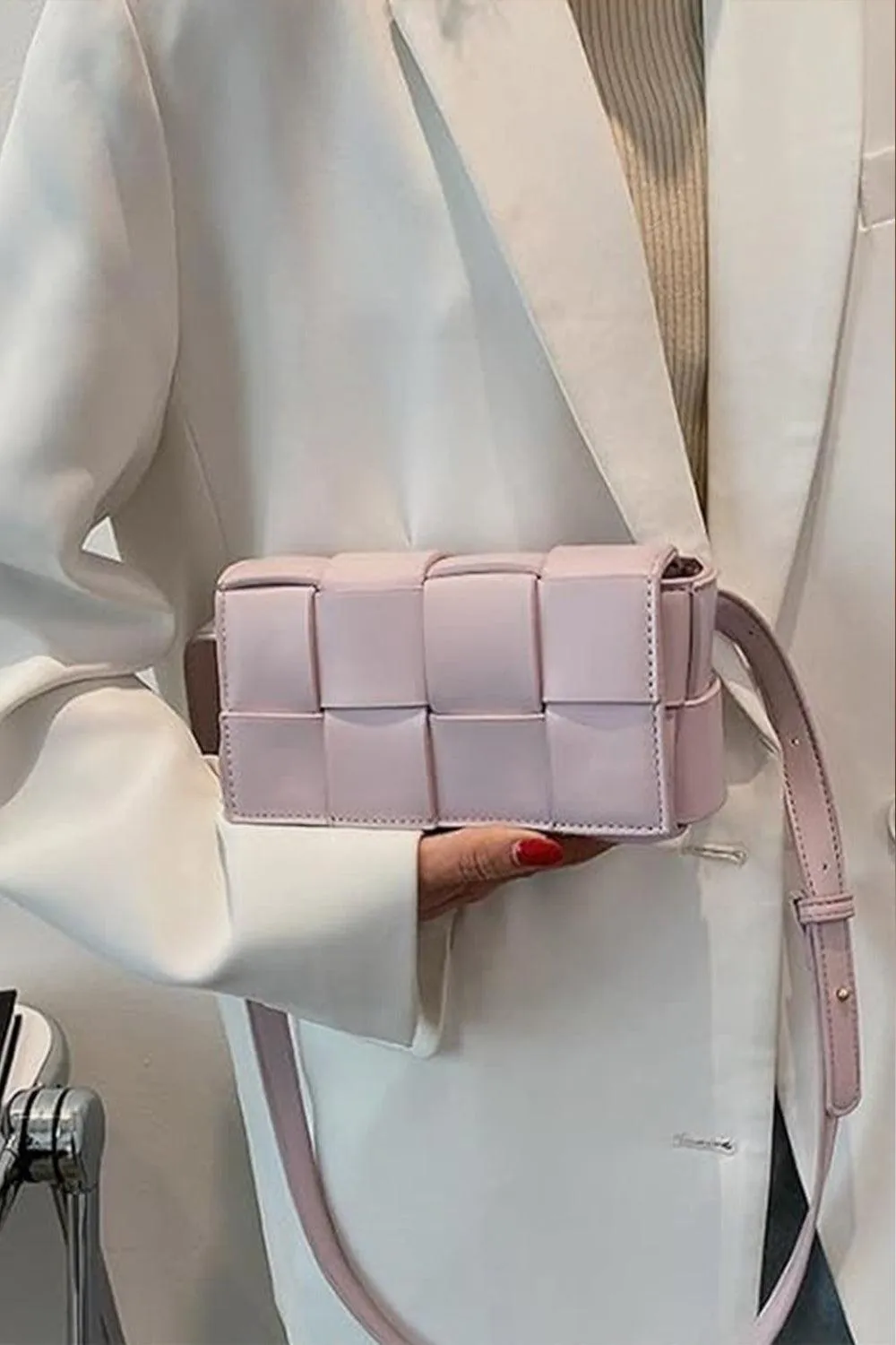 Faux Leather Crossbody Bag