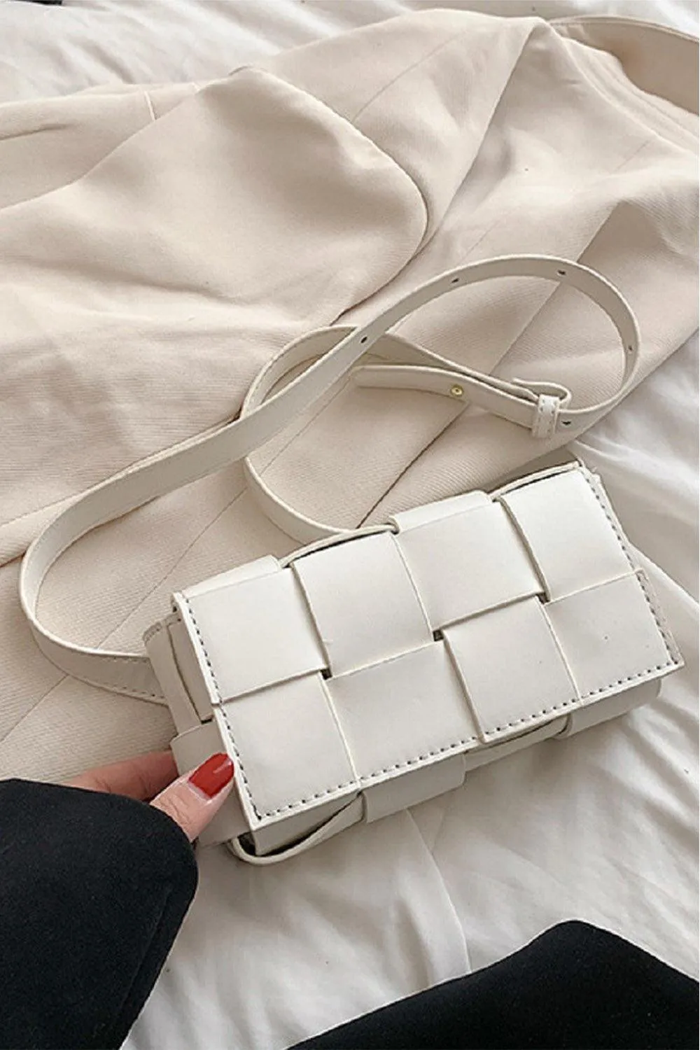 Faux Leather Crossbody Bag