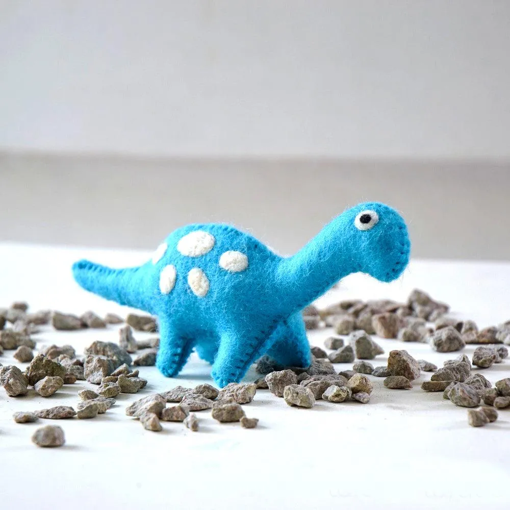 Felt Dinosaur Toy - Blue Spots