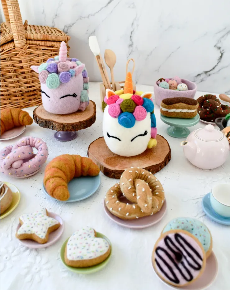 Felt Heart Icing Cookies with Sprinkles