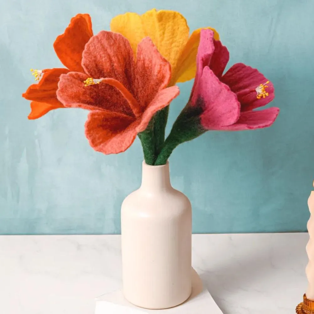 Felt Hibiscus Flower Stem