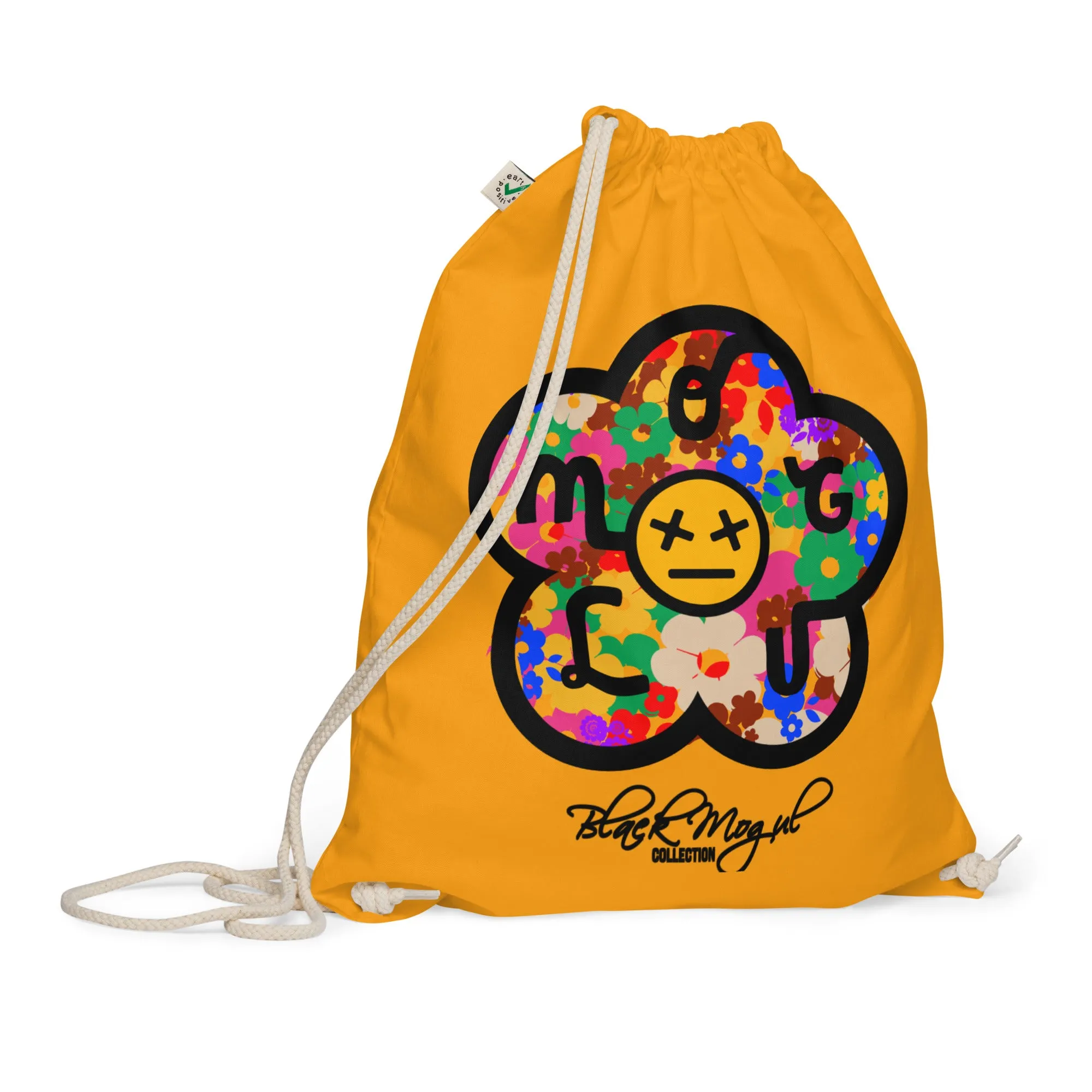 Flower Bomb Organic cotton drawstring bag