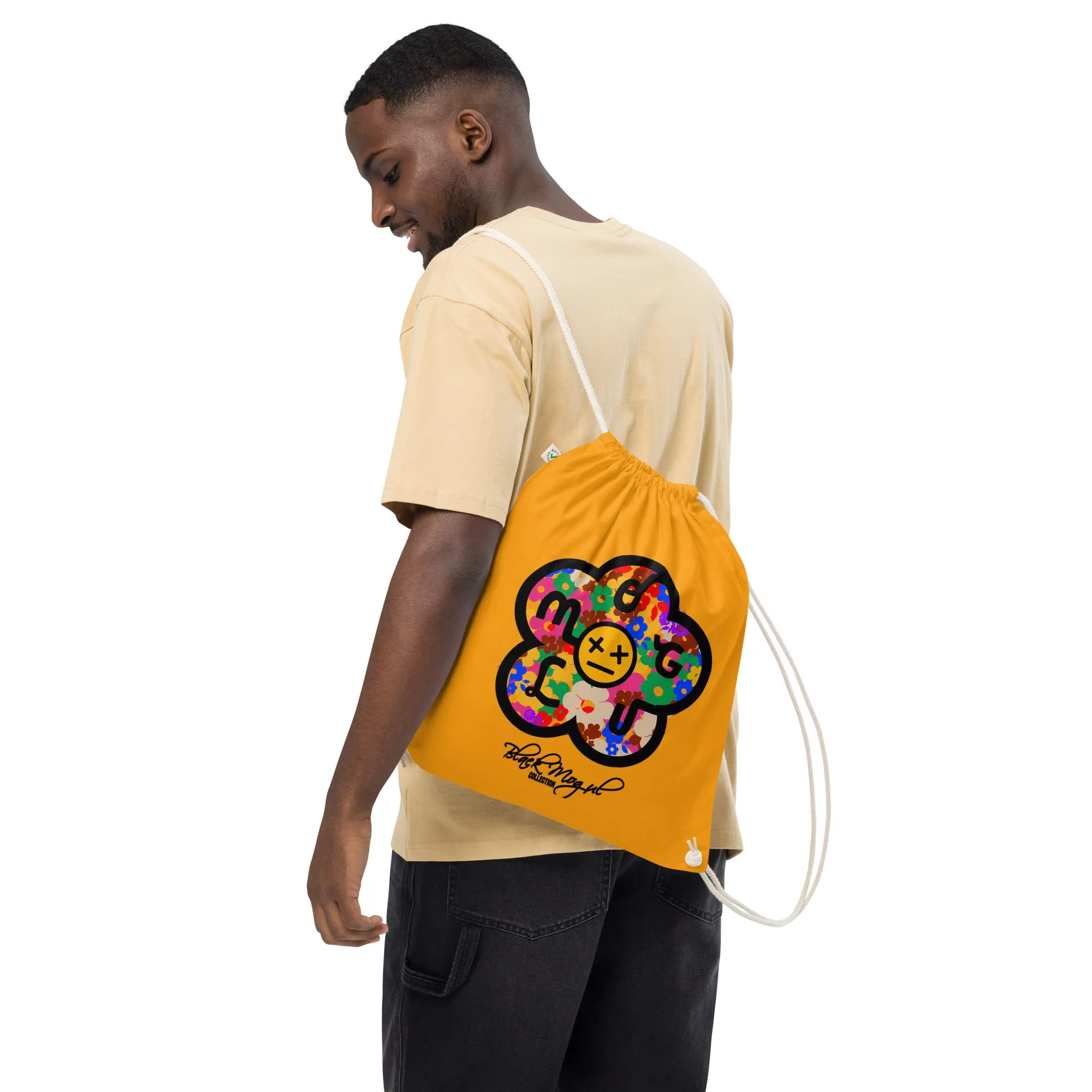 Flower Bomb Organic cotton drawstring bag