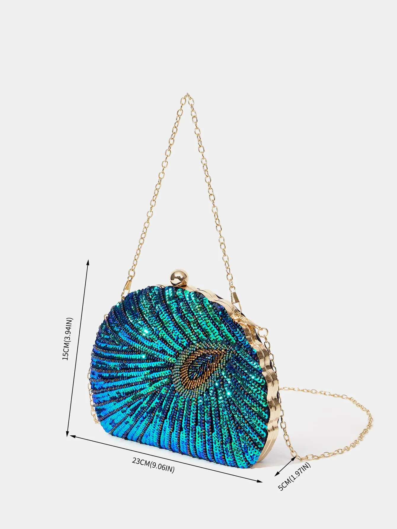 Glamorous Sequin Shiny Mini Sequin Decor Chain Box Bag