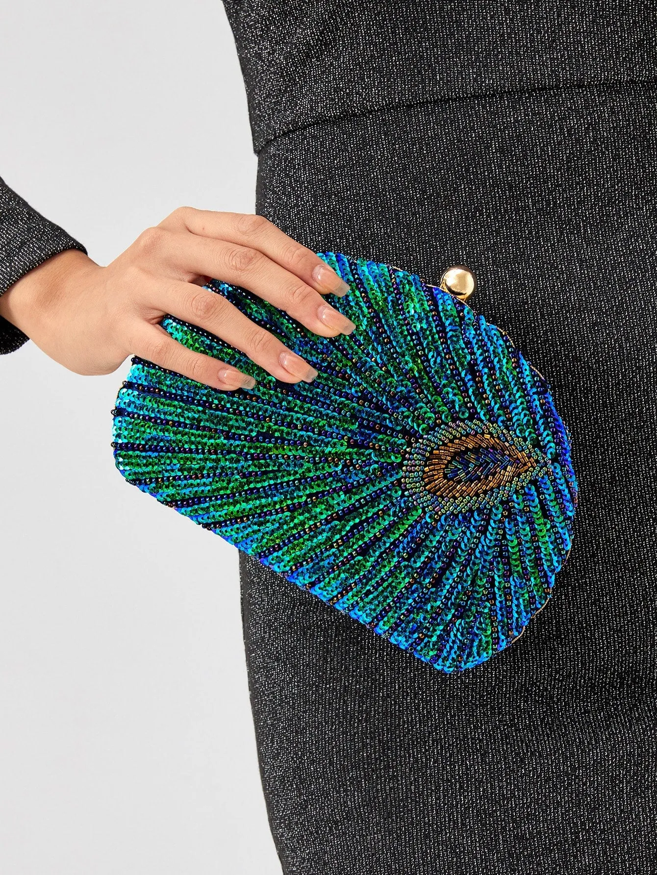 Glamorous Sequin Shiny Mini Sequin Decor Chain Box Bag