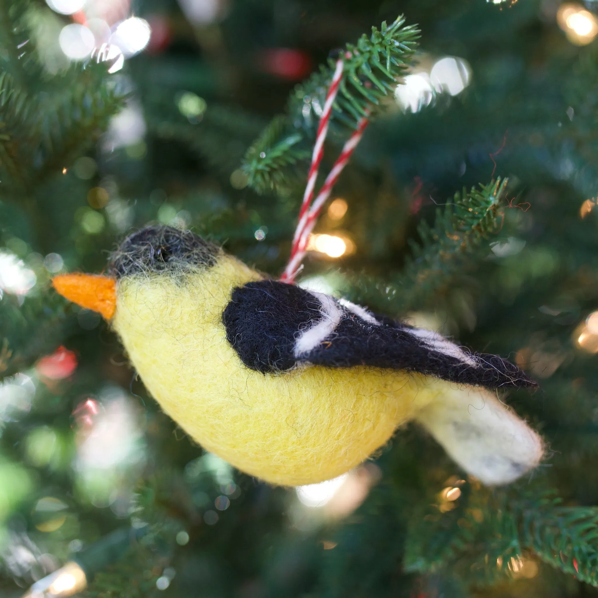 Goldfinch Ornament, Felt Wool