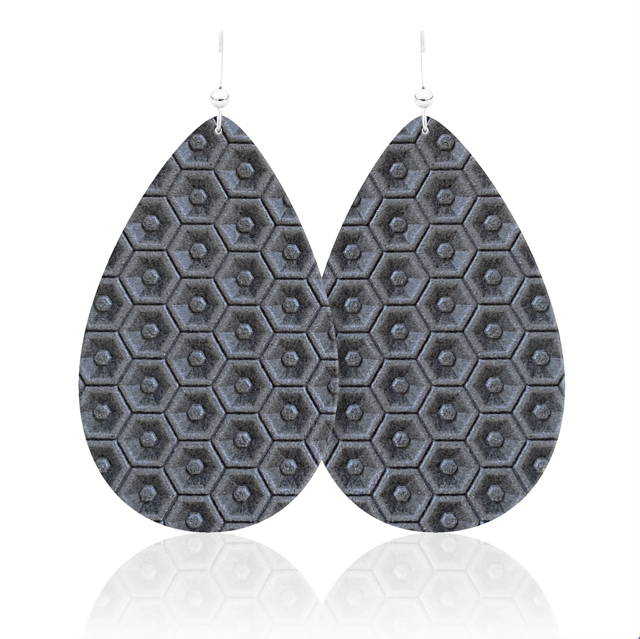 Gray Textured Teardrops