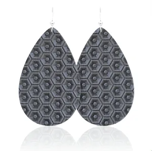 Gray Textured Teardrops