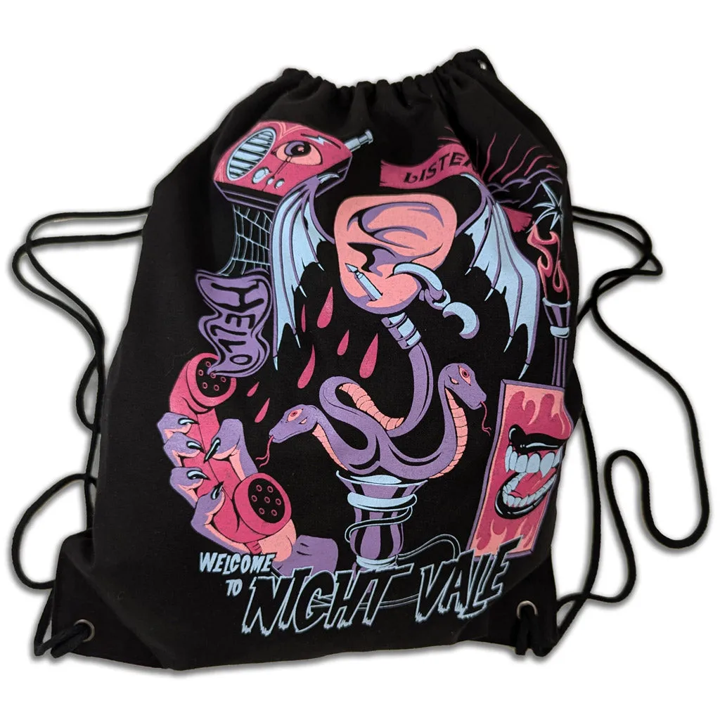 Hello Listeners Drawstring Backpack