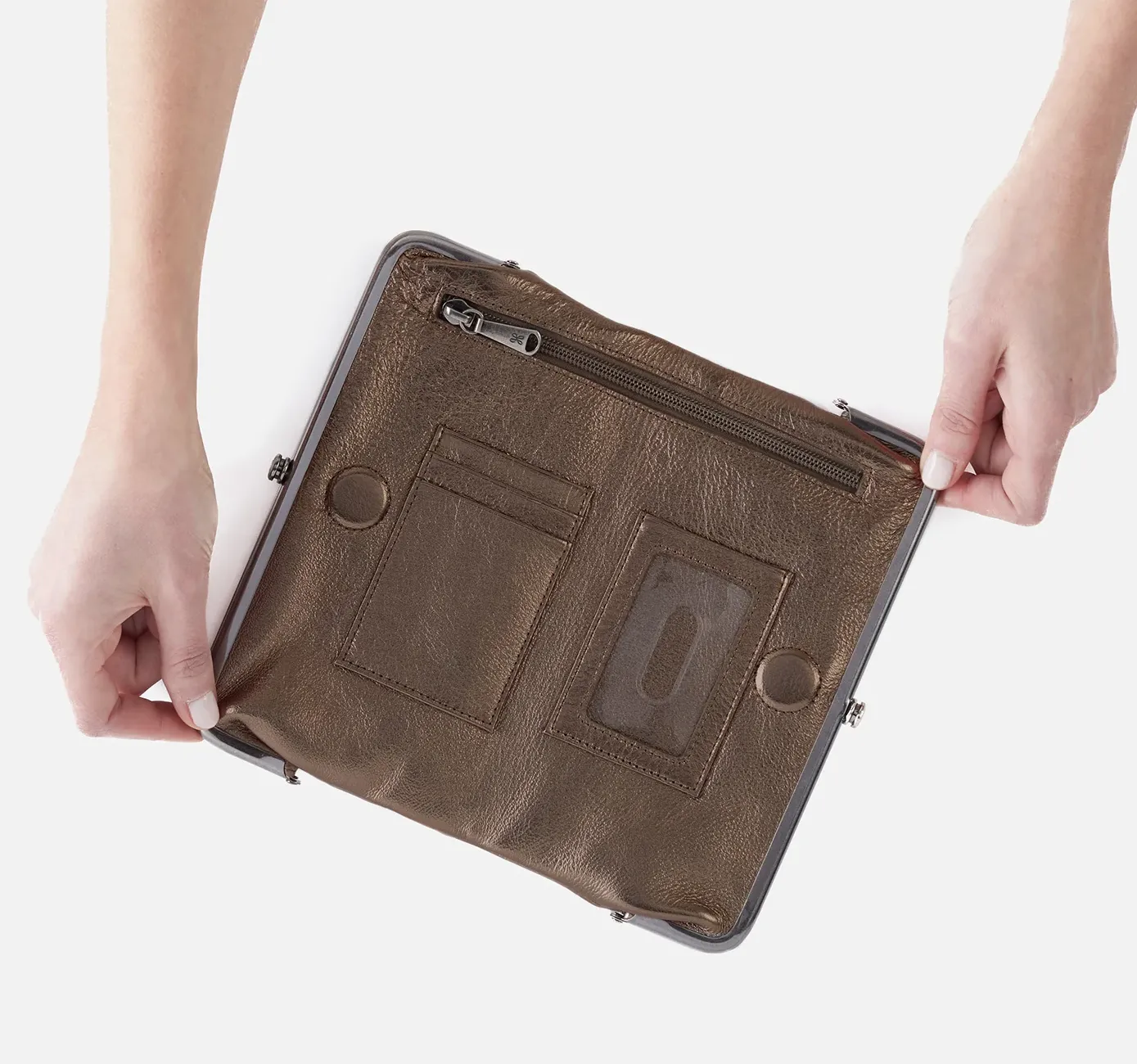 Hobo - Lauren Clutch-Wallet - Pewter with Studs