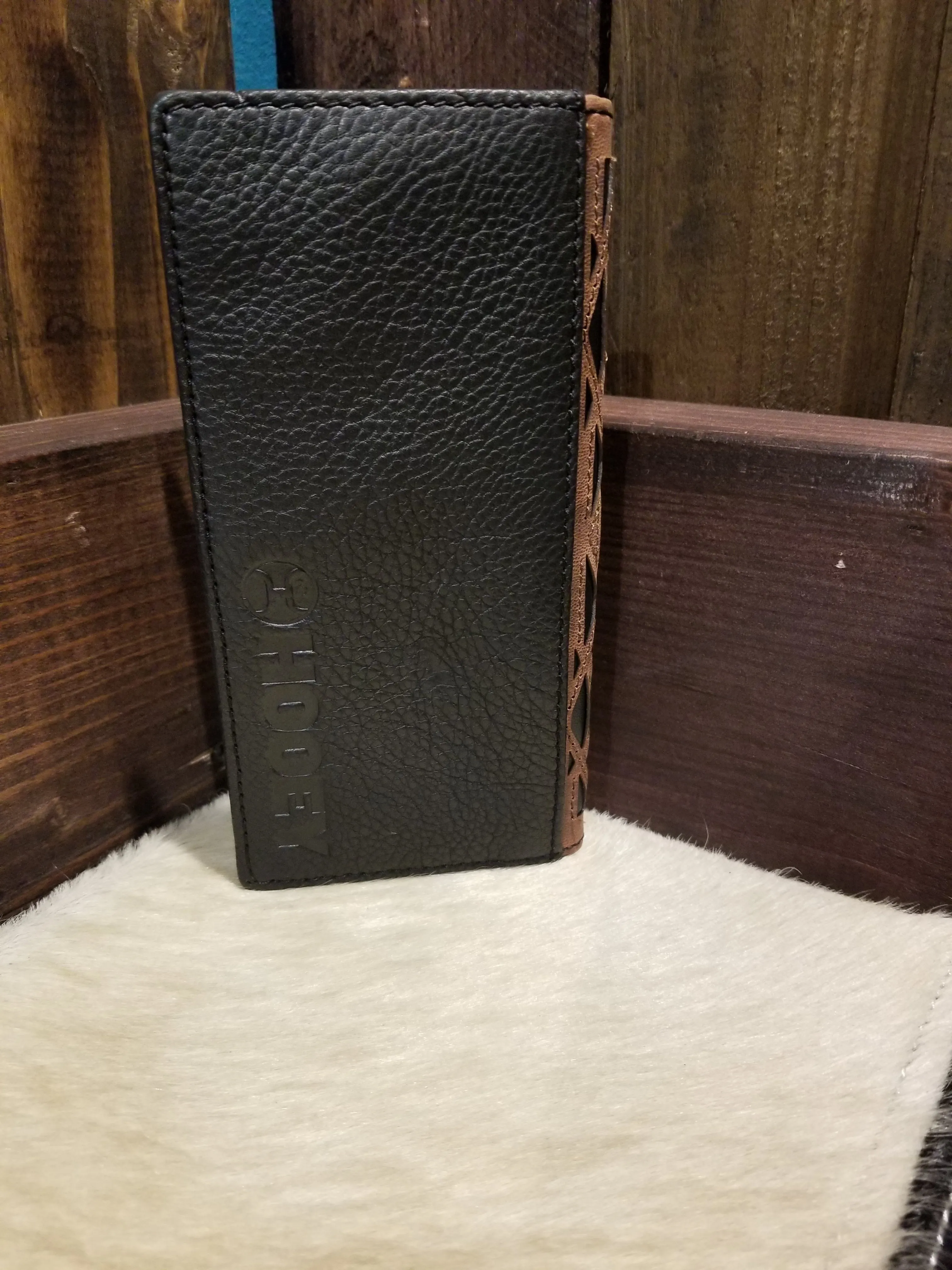 Hooey "Chapawee" Leather Aztec Print Rodeo Wallet