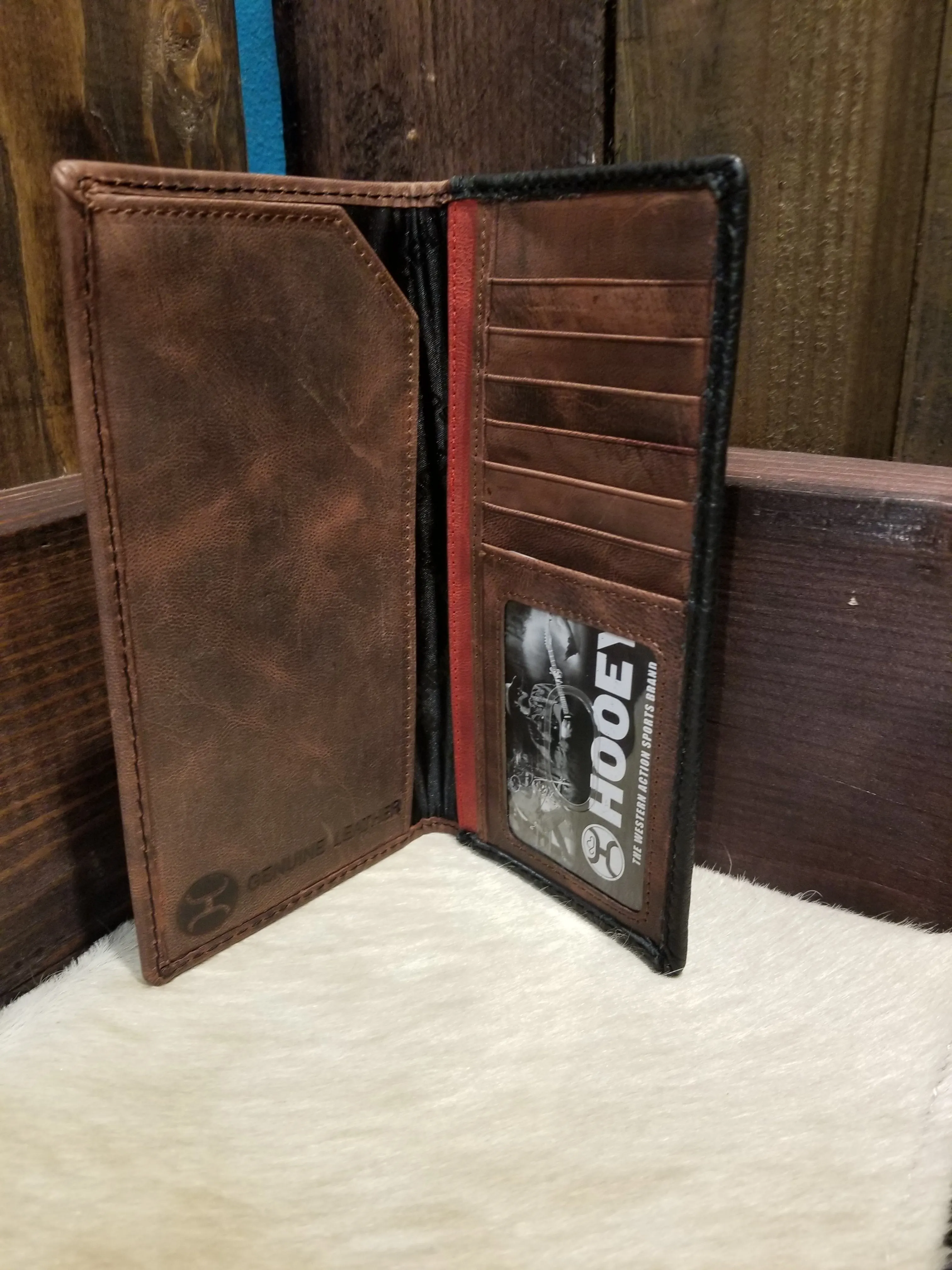 Hooey "Chapawee" Leather Aztec Print Rodeo Wallet