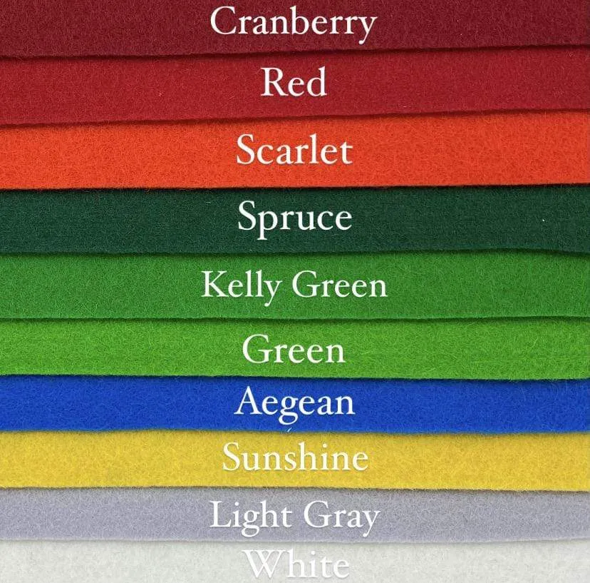 Large Wool Felt Roll - Christmas