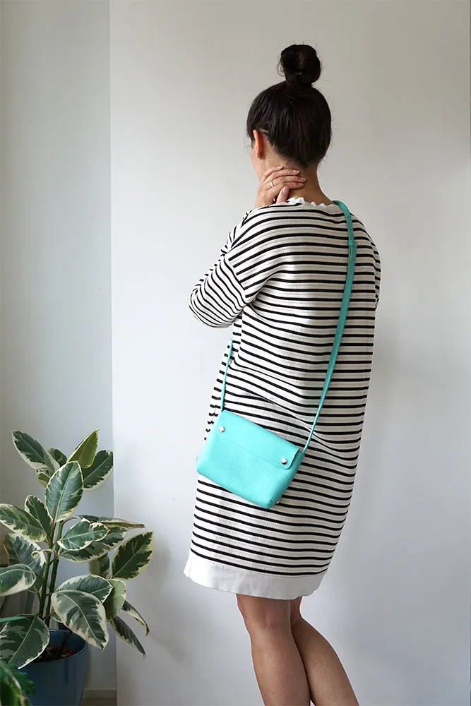 Leather handbag BIO mint