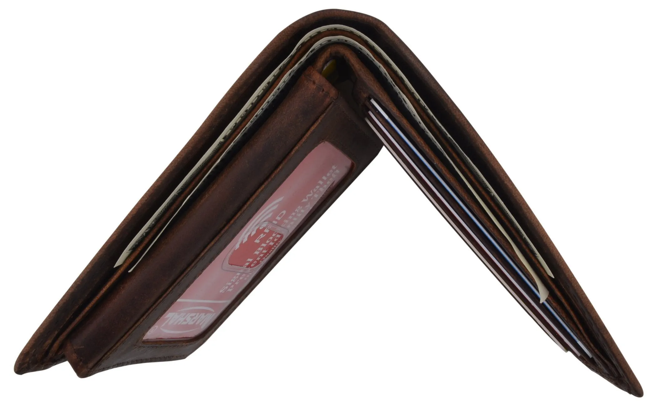 Los Angeles Mens RFID Genuine Leather Card ID Bifold Wallet