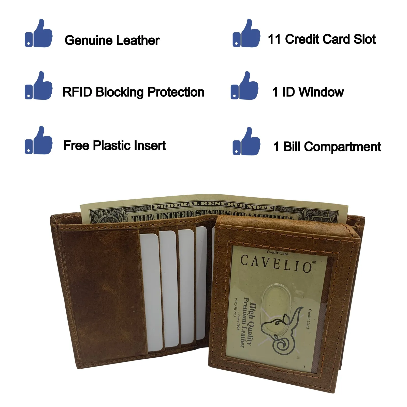 Men's RFID Blocking Genuine Leather Unique L Shape Bifold Wallet USA Series Wallets for Men