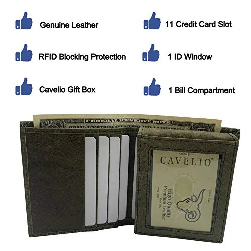 Men's RFID Blocking Genuine Leather Unique L Shape Bifold Wallet USA Series Wallets for Men