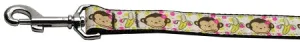 Monkeys And Bananas Nylon Dog Leash 3-8 Inch Wide 4ft Long