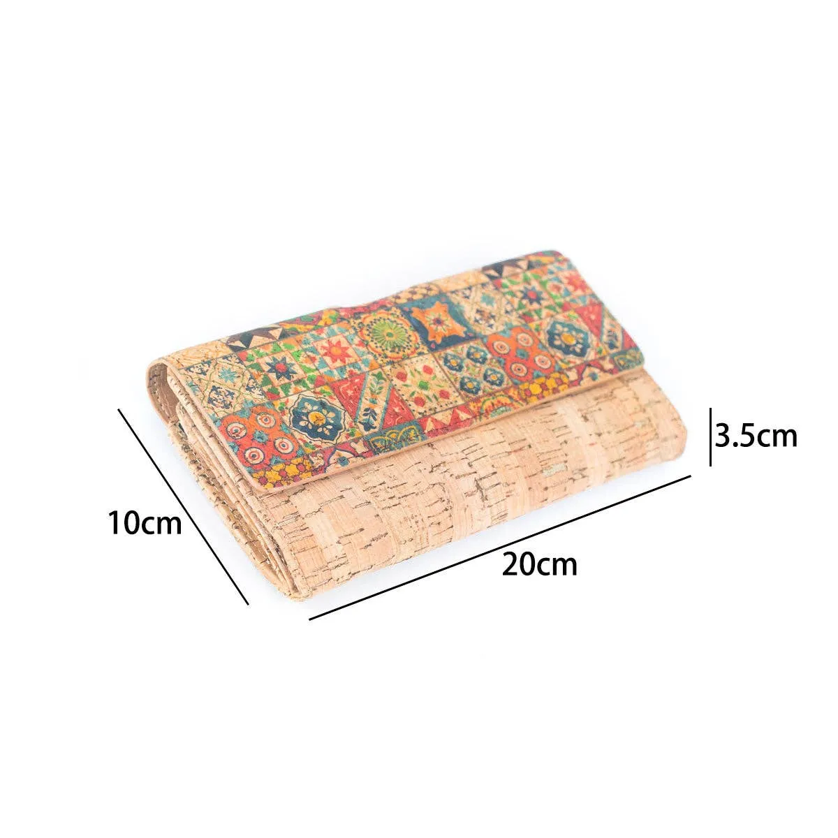 Natural Cork Print Women's Wallet with Antique Brass Purse BAGF-065