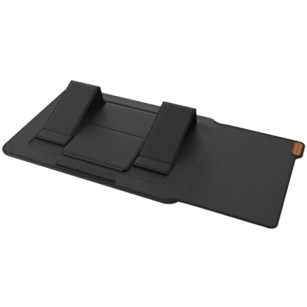 Nillkin - 3in1 Universal 16" Laptop / MacBook / Tablet Leather Bag Sleeve   Mouse Pad   Stand in Vintage Look - Black
