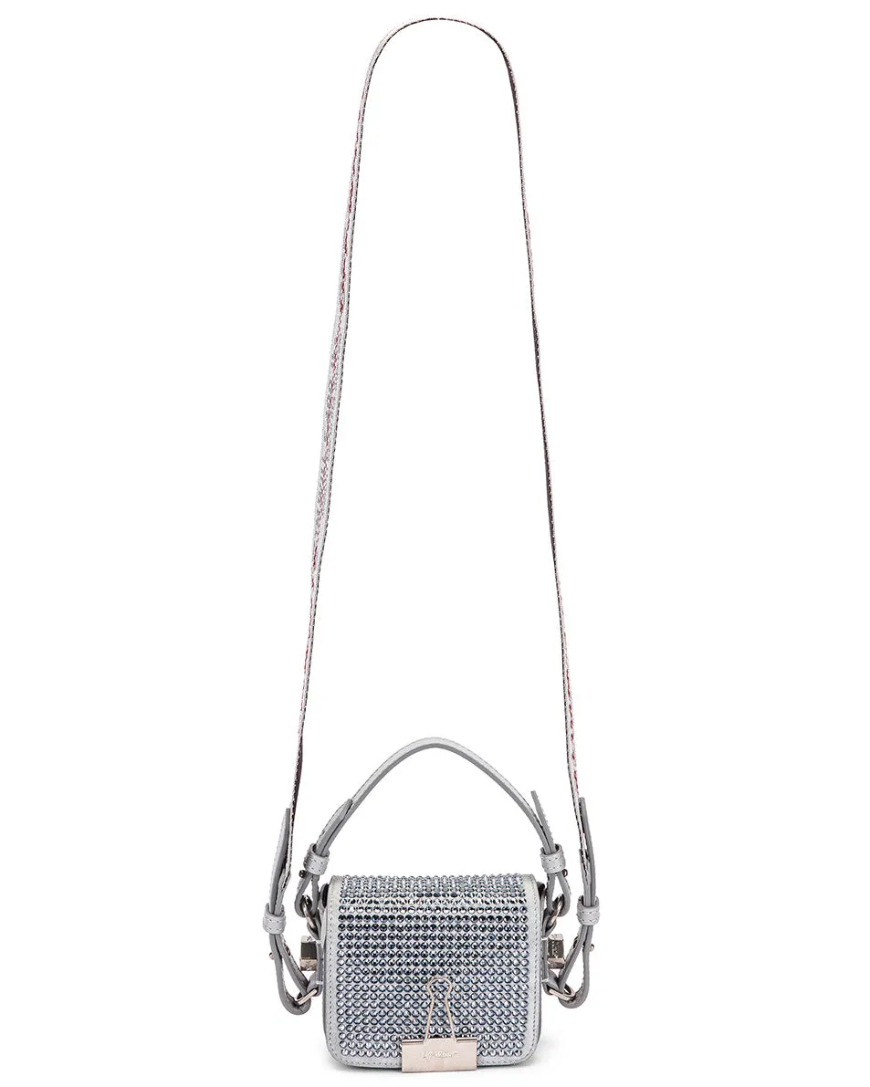 Off-White Baby Binder Crystal-Embellished Flap Bag