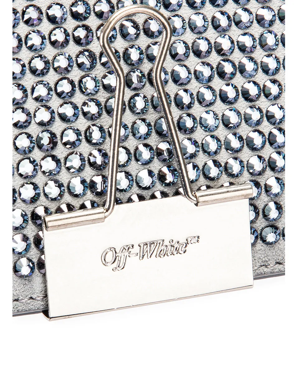 Off-White Baby Binder Crystal-Embellished Flap Bag