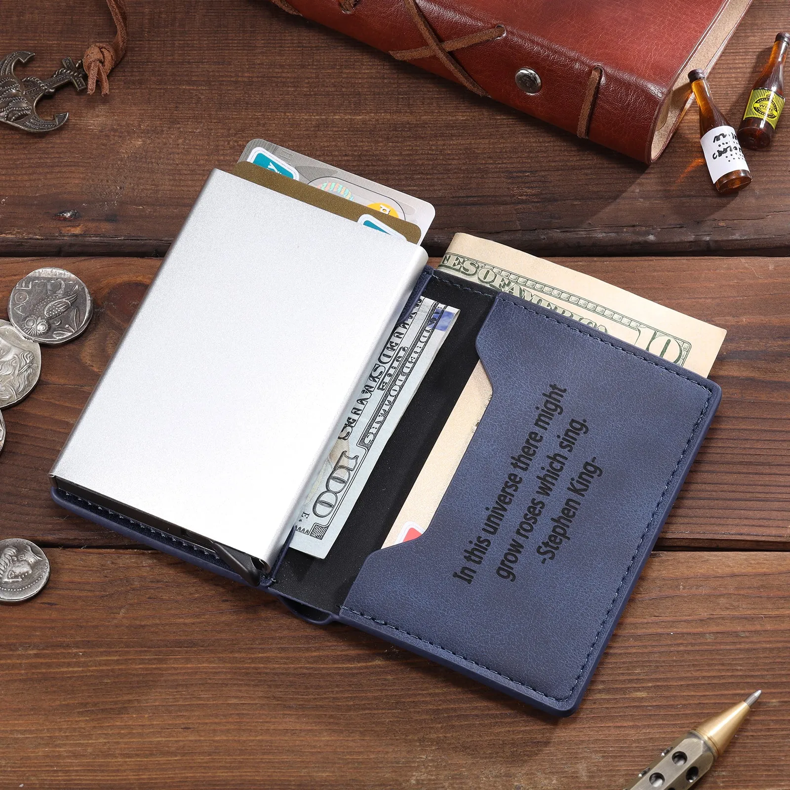 Personalised Leather Name Card Wallet